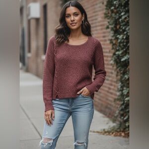 American Eagle Outfitters Mauve Crewneck Sweater